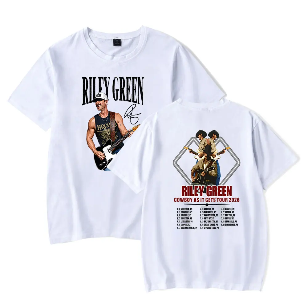Riley Green Merch 2026  Tee T-shirt Merch Men Short Sleeve Tee Unisex Tops Clothes Causal Female Y2K Tops