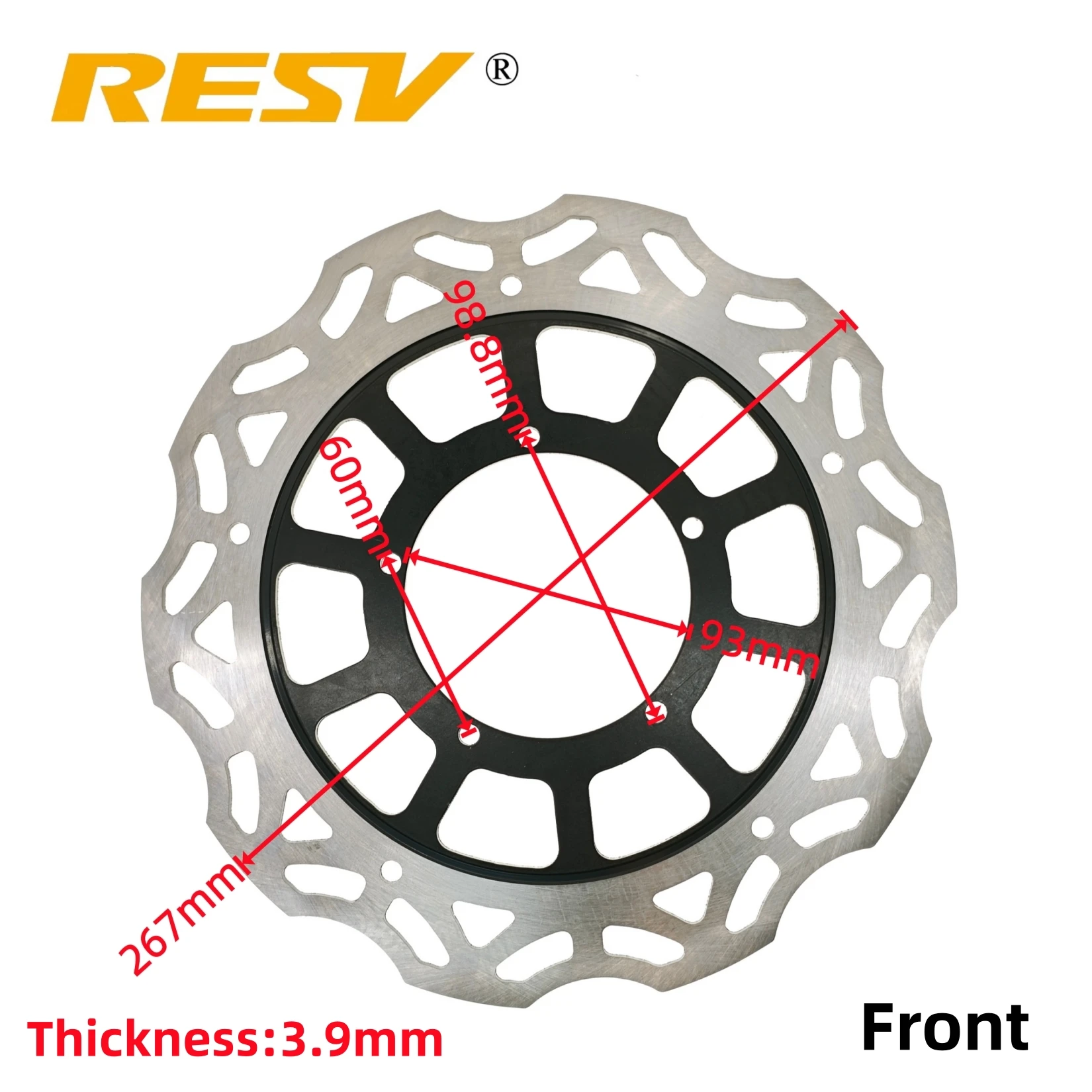 RESV 267mm For Fuego Tekken 250 Tekken250 250cc Front and Rear Brake Discs Brake Rotor