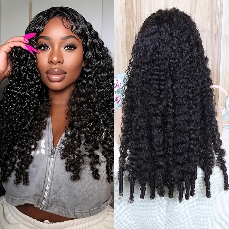 

Transparent 13x4 13x6 Burmese Curly Hair Wigs For Women Long Loose Deep Wave Lace Frontal Wig Pre Plucked 300% 400% High Density
