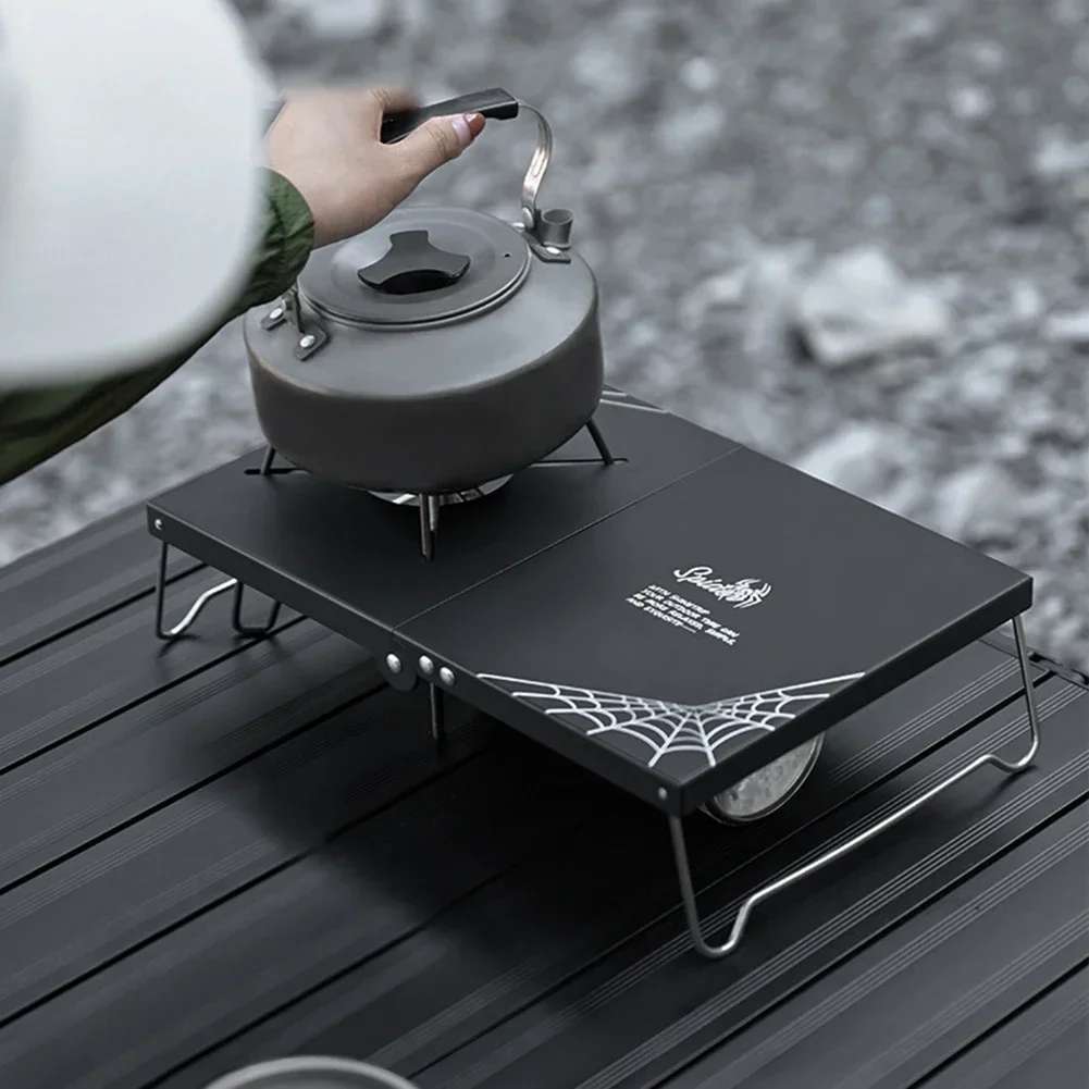 For ShineTrip Folding Table Outdoor Camping Stove Head Soto310 Spider Stove Table Portable Multifunction Table Stainless Steel