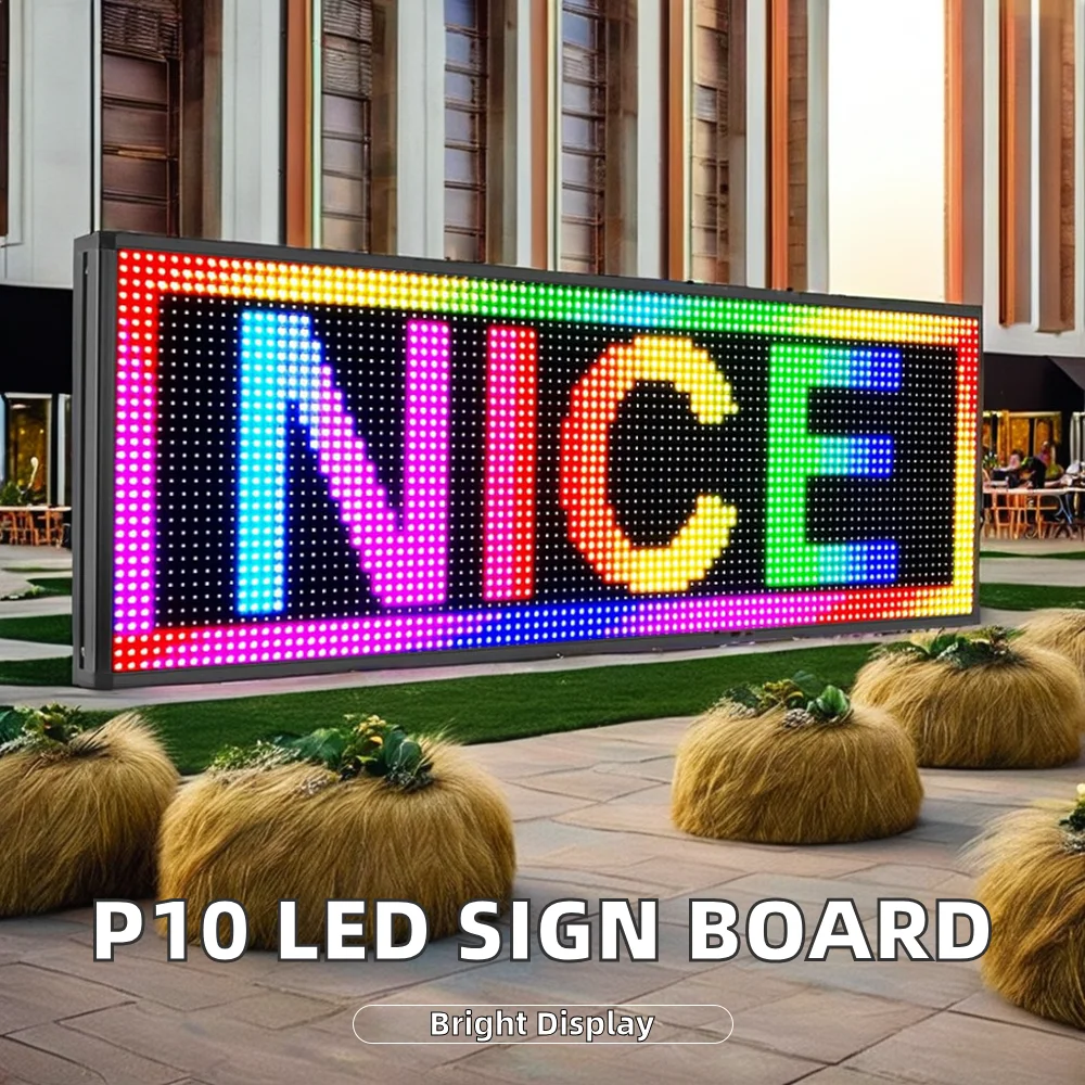 Display programmable full-color LED signage screen text scrolling message board