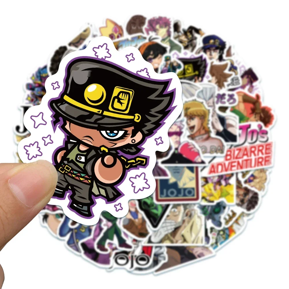 50pcs Cute Cartoon JoJo’s Bizarre Adventure Stickers DIY Diary Laptop Luggage Skateboard Graffiti Decals Fun Classic Toy