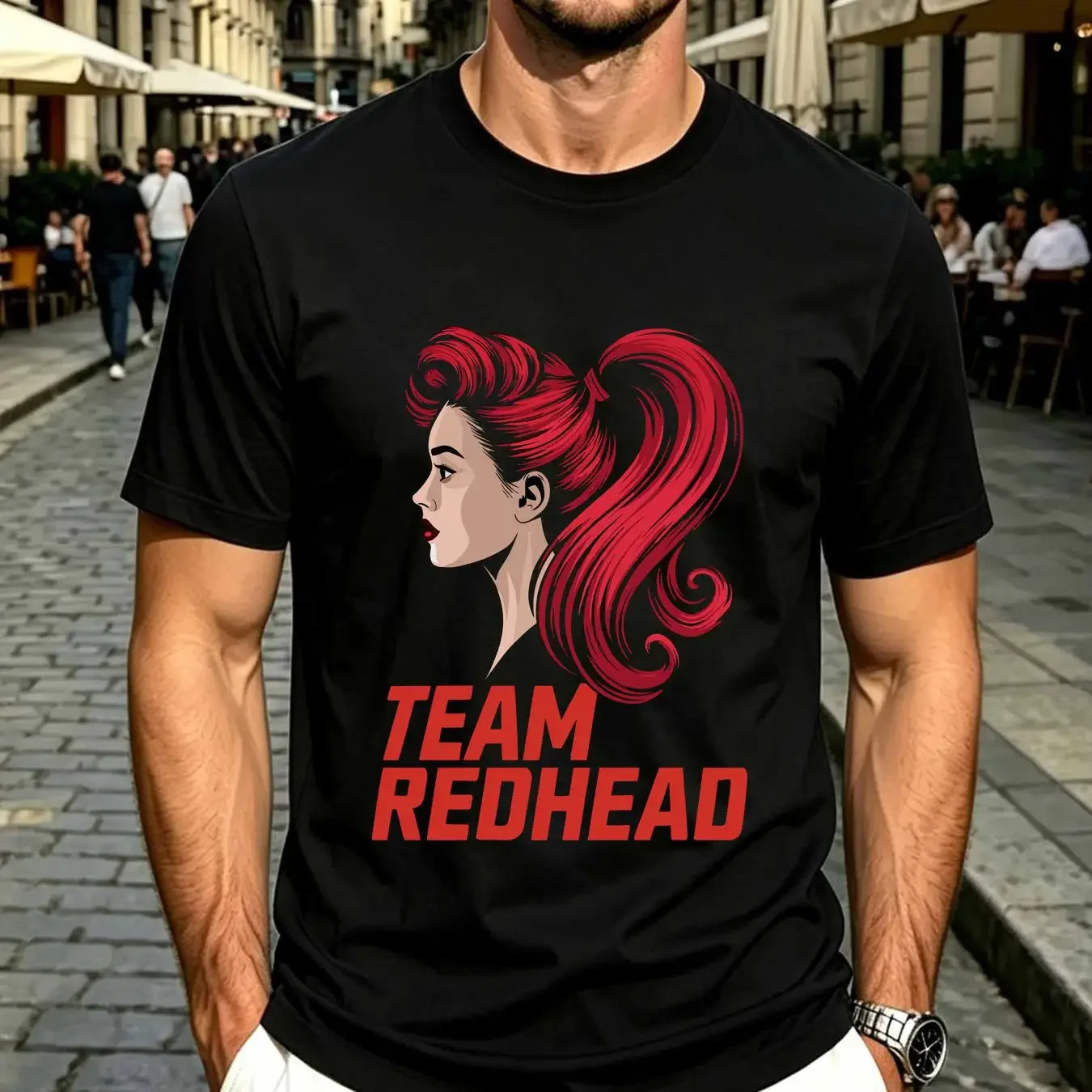 washed T Shirt Team Redhead graphic tee Unique gifts pride Women illustration top long or short sleeves vintage Washed