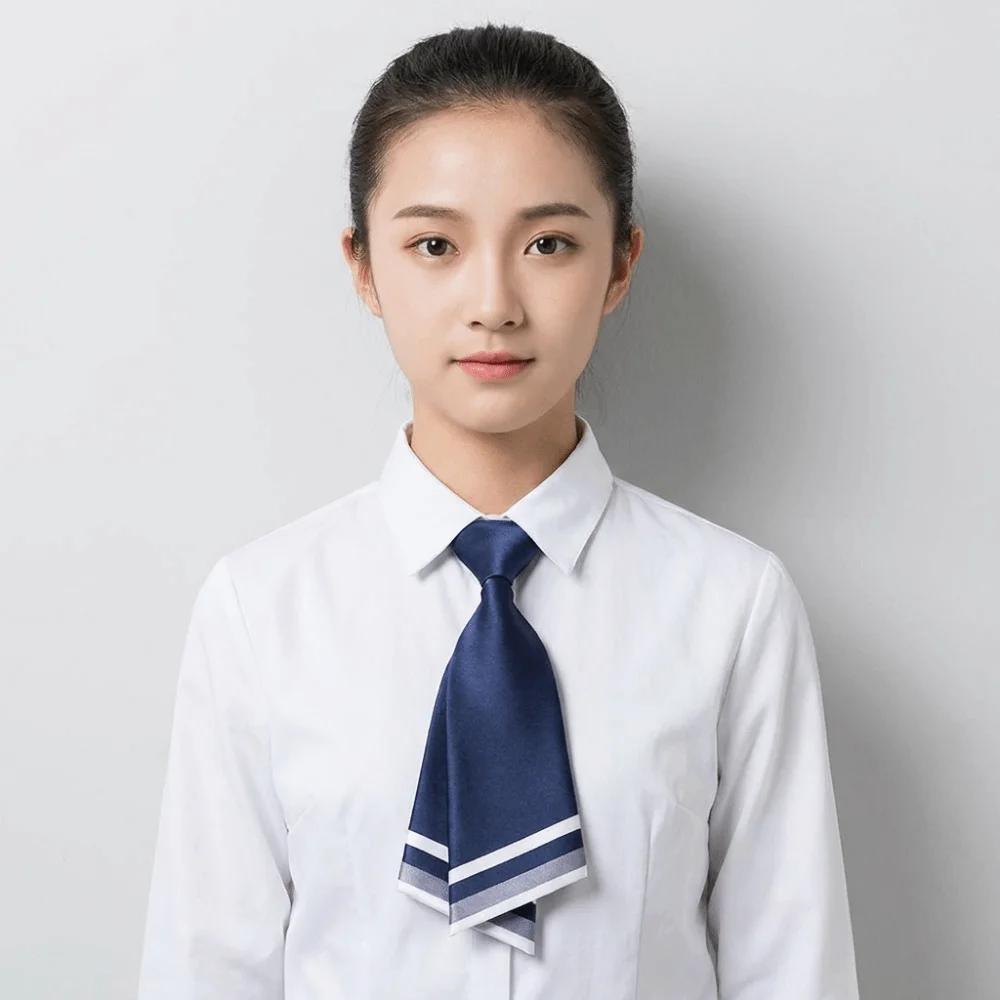 Classic Stripe Small Necktie Suit Gravatas Double-layer Children Tie Lazy Ties Neck Tie School Uniform Tie Photograph Props