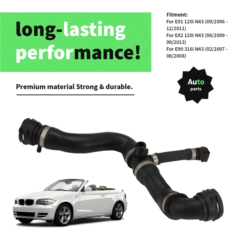 リーディングウォーターホース 17127566031 BMW 車のエンジンラジエーター用 - モデル 1' 3' E81 E87 E88 E82 E90 2006-2013 に適合