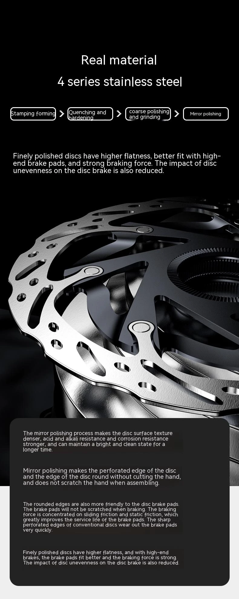 Enlee 140mm 160mm Rennrad Scheiben bremse ultraleichte RT-RX Mittels chloss Fahrrads ch eiben rotor starke Wärme ableitung schwimmender Rotor – Detail 10