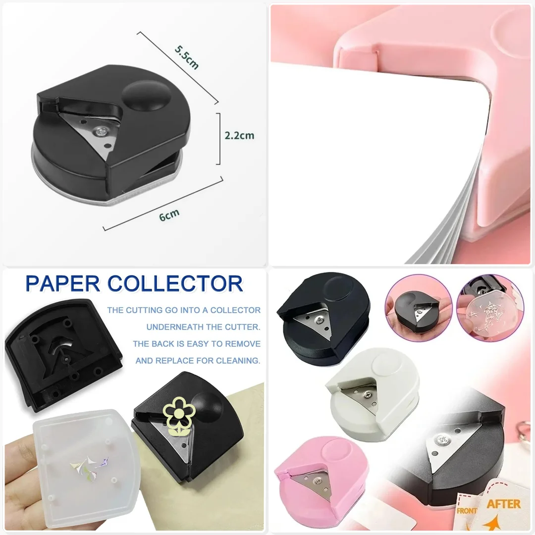 4mm Radius Corner Rounder Punch Paper Hole Cutter Black Photo Studio Print Edge Smooth Trim Tool