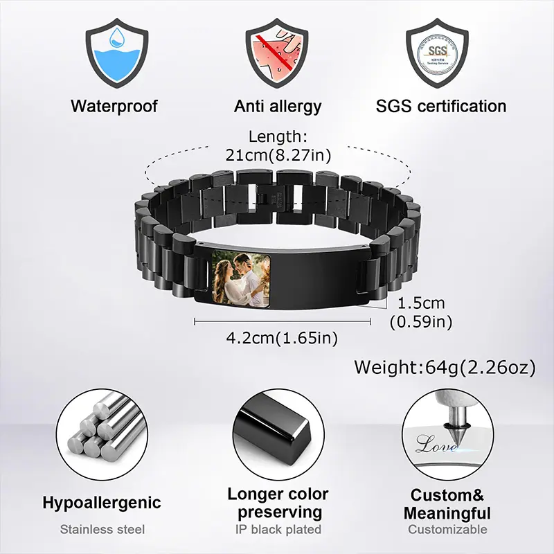 Different customization options for the bracelet