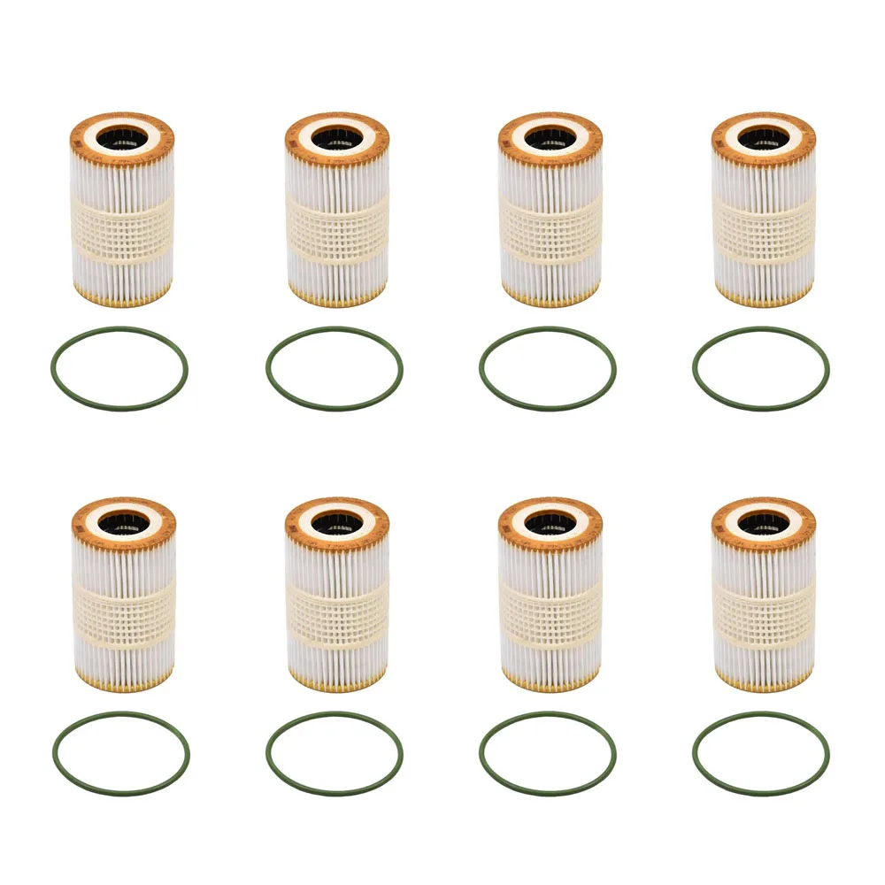 8pcs 06E115562H Oil Filter Compatible with Audi A6 (2016) A6 Quattro (2016-2020) A7 (2016-2017) Replace 06E115562B HU7035