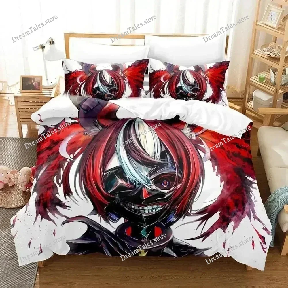 

3D Print Anime Hakos Baelz Bedding Set Duvet Cover Bed Set Quilt Cover Pillowcase Comforter King Queen Size Boys Adult Bedding