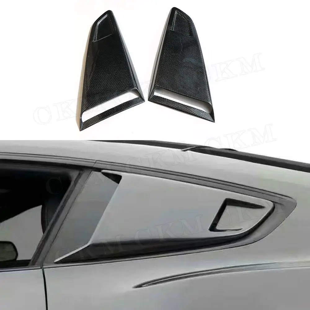 

Углеродное волокно, накладки на воздухозаборник окна автомобиля, украшение вентиляционного отверстия для Ford Mustang 2015-2018, аксессуары для автостайлинга