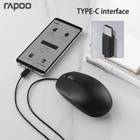 Original Rapoo N100C Type-C Wired Mouse USB-C For Tablets, Laptops, Samsung Apple Xiaomi Huawei oppo Mobile Phone