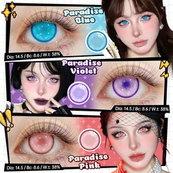 VISUASHOW Cyber Cosmetic Blue Anime Cosplay Colored Contact Lenses for Halloween Christmas Cosmetics & Eye Beauty Makeup Lens