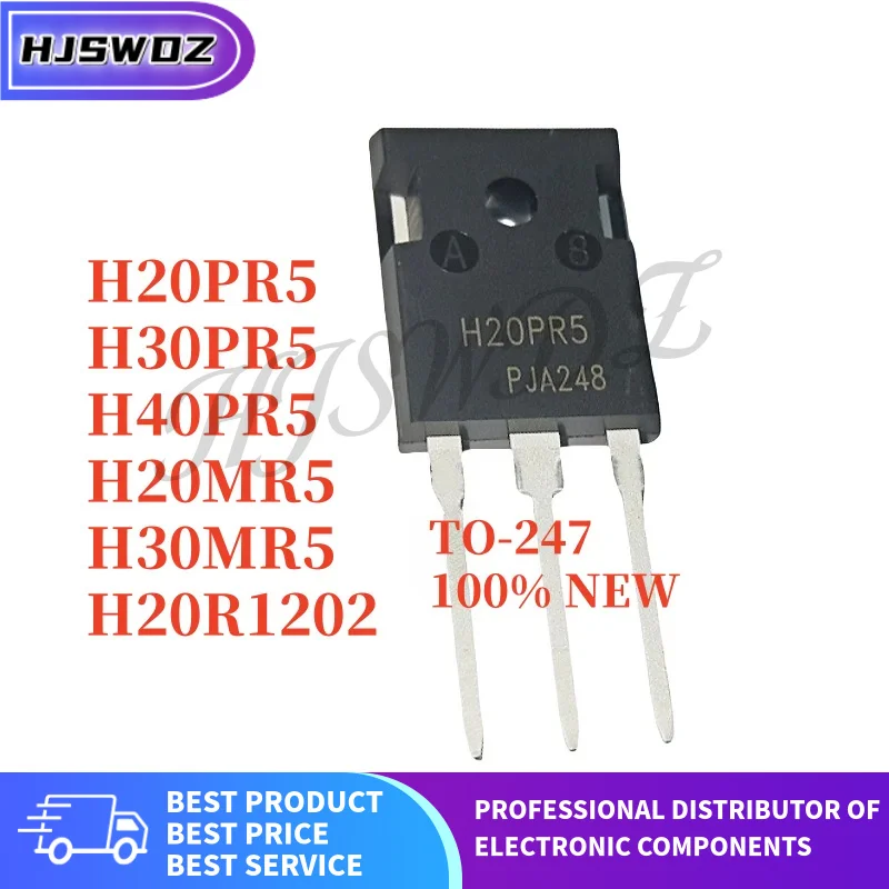 5 PCS Brand New H20MR5 H30PR5 H20PR5 H40PR5 H30MR5 H20R1202 TO-247 IGBT máquina de solda de tubo em estoque