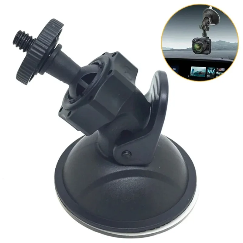 Car DVR Holder 4mm Screw Head Car Driving Video Recorder Suction Cup Bracket 360 Rotatable GPS Navigation Camera Base