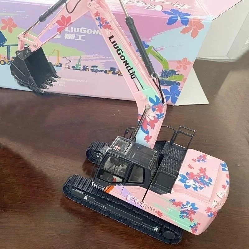 New In Stock LG 922F-E Electric Excavator Model 1：35 Scale Bauhinia Flower Edition Alloy Reinforced Track Flexible Joint Bucket