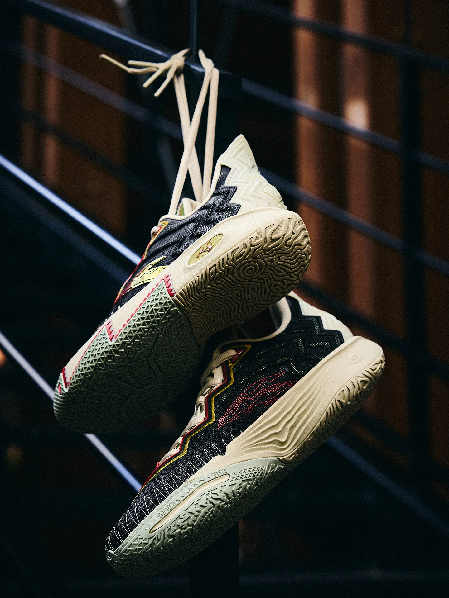 ANTA Men's wear-resistant black ice basketball shoes, casual sports basketball shoes