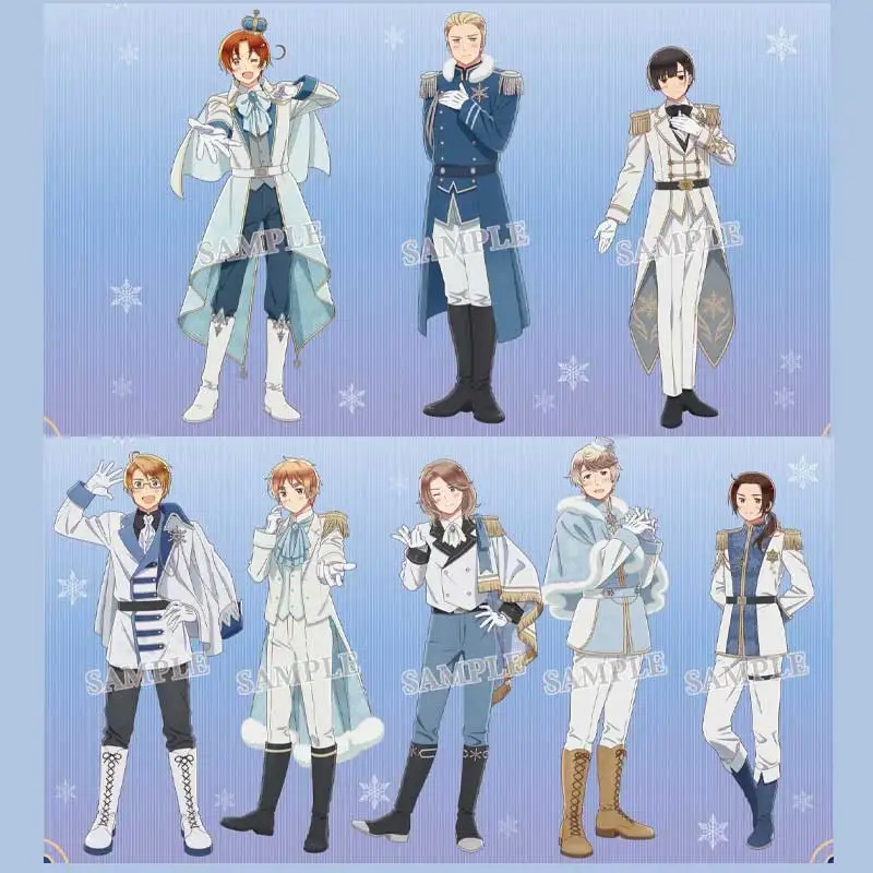 Hetalia Snow Prince Cafe Ver. Programmable Toys Customize Arthur Kirkland Figure Acrylic Stand  Alfred F. Jones Standing Plate