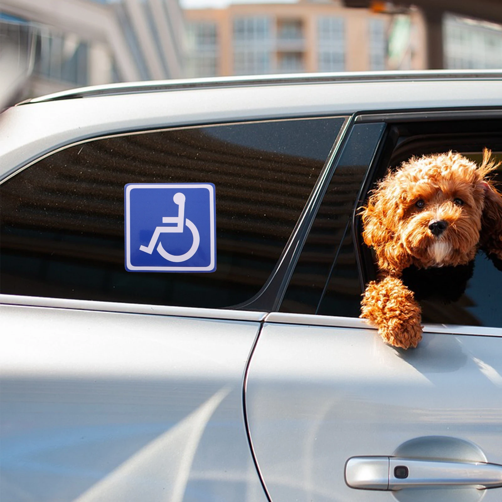障害者用車椅子デカール車用車両供給防滴障害者駐車標識粘着式アクセシブルトイレラベル