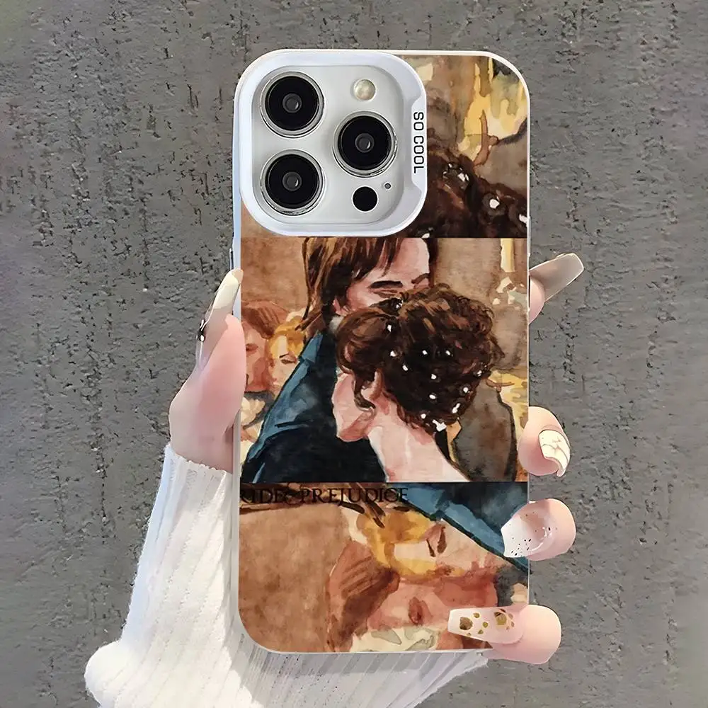 Чехол для телефона P-Pride And P-Prejudices для iPhone 17,16,15,14,13,12,11,Pro,XS,Max,Plus,Mini,SE White Candy Matte Shockproof Cover