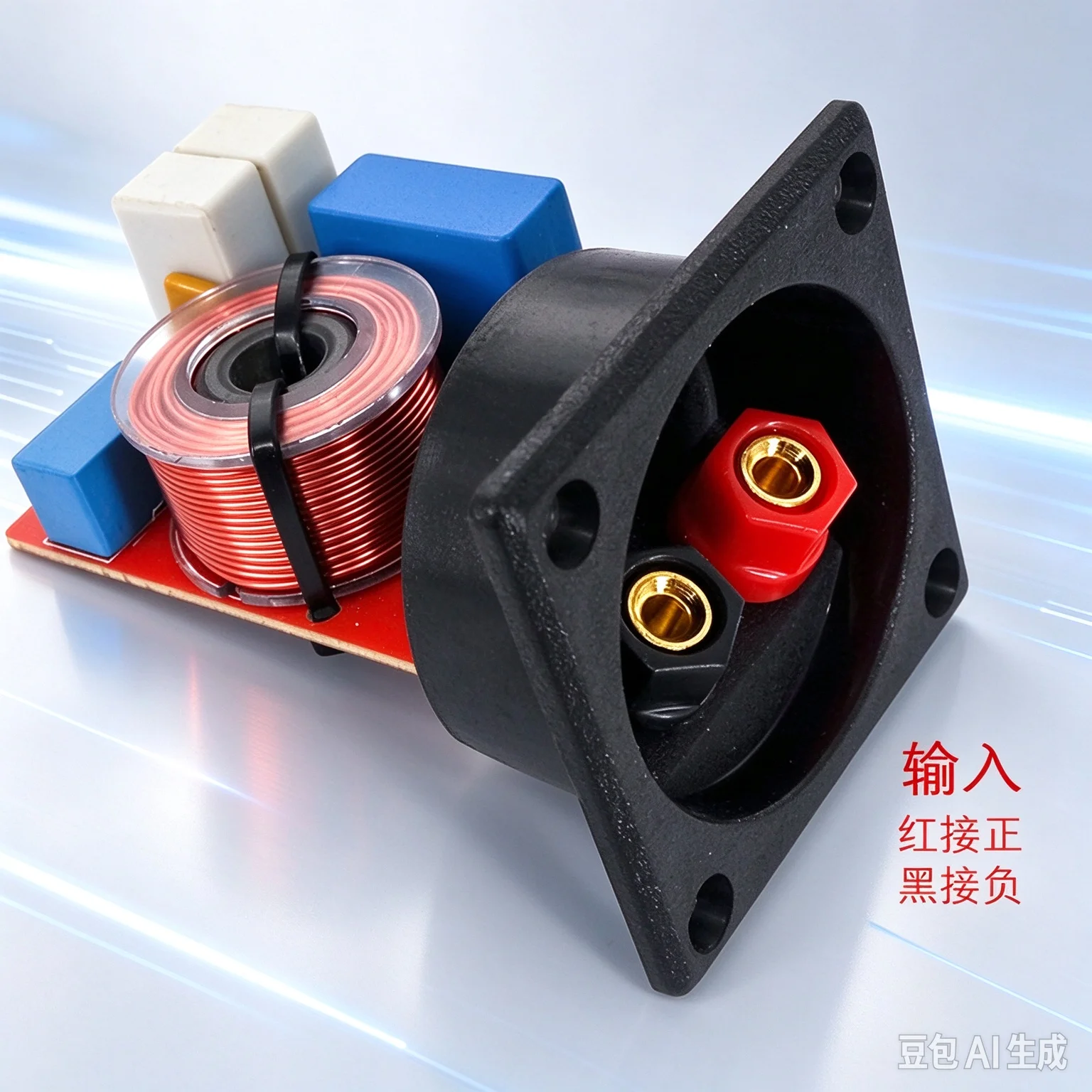 Hi-Fi 2 Way Crossover for Tweeter & Woofer, Sound Quality Upgrade, Speaker Crossover D222 with Terminal Box