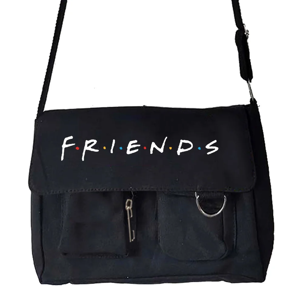 Bolsos de hombro a la moda para mujer, bolso cruzado de gran capacidad, informal, juvenil, de la serie Friends