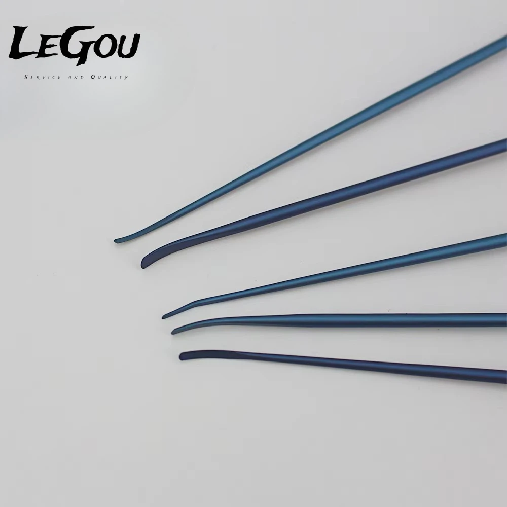 LeGou Professional 19pcs Microsurgical Neurosurgery Instrument Set Manual Micro Dissector Hook Curette Sterilizing Case Basis
