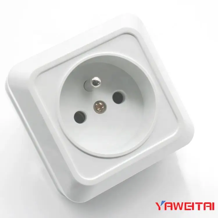 YW-1806-F Switch French wall socket/ Euro socket with earthing