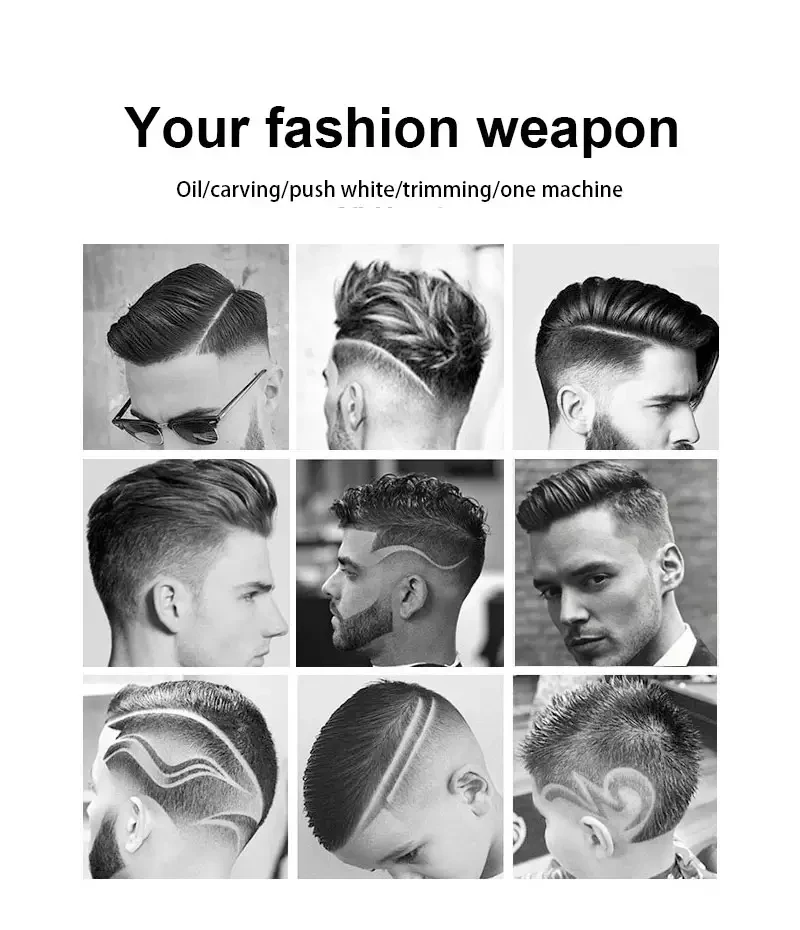 남성용 골드 전문 헤어 트리머 클리퍼, 충전식 이발사, 무선 헤어 커팅, T9 헤어 스타일링, 수염 트리머, S9 기계