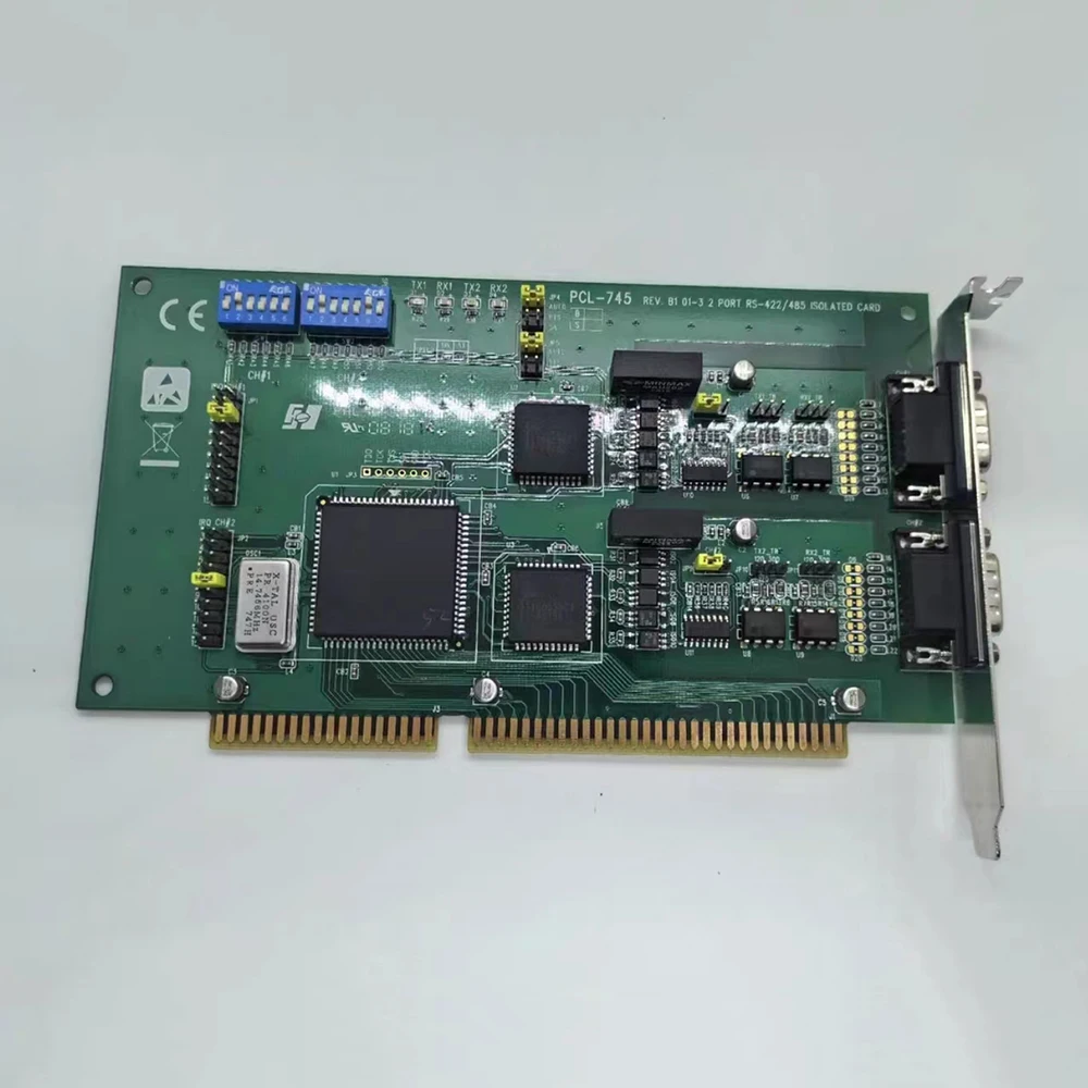 For ADVANTECH PCL-745 REV.B1 ISA Serial Card COM Port Communication 2 PORT RS-422/485 ISOLATED Card