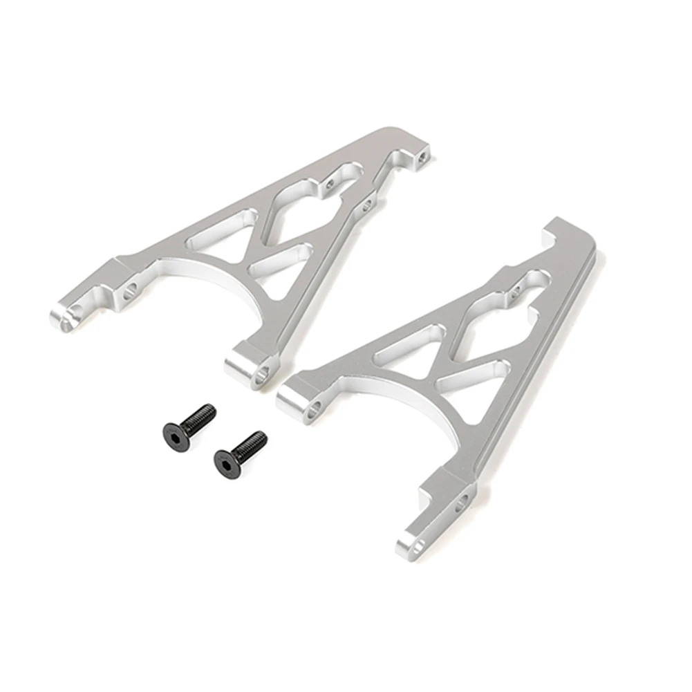 Staffa ammortizzatore posteriore interamente in metallo lavorato CNC per parti di giocattoli per auto Rc ROVAN KM HPI BAJA 5B 5T 5SC, Argento