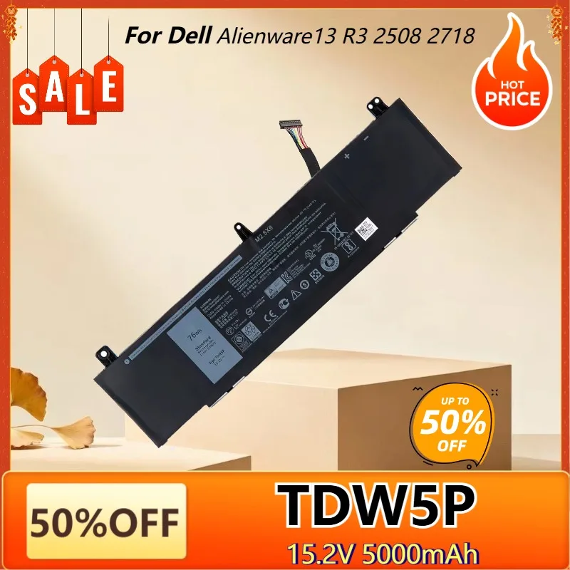 

TDW5P 76 Втч аккумулятор для ноутбука Dell Alienware 13 R3 D1738 D2718 D2728 P81G P81G001 ALW13CR ALW13C Сменный аккумулятор