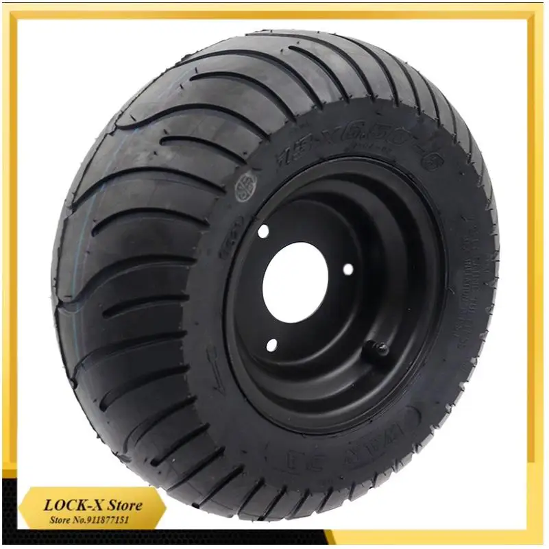 13X6.50-6 Tyre Tubeless Wide Tire + 6 inch Alloy Hub for 4Wheel ATV Go-Kart Sightseeing Car Accessories 13 inch Vacuum Wheels - view 2