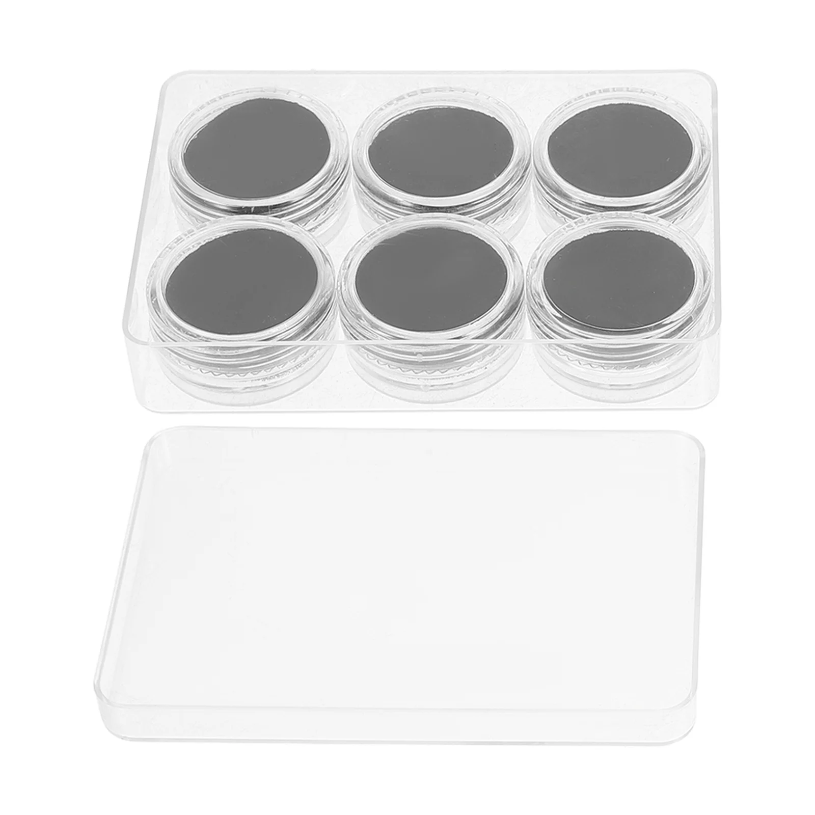 

1Set Storage Display Box Ultra-Small Clear Threaded Lid Acrylic Gemstone Organizer Jewelry Display Case Portable Transparent