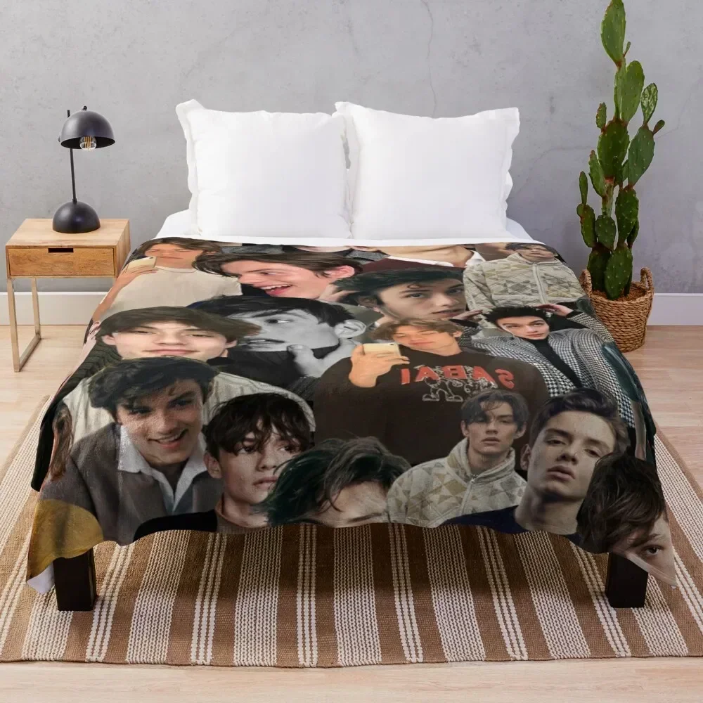 

Louis Partridge photo collage Throw Blanket Summer Cool Breathable Blanket for Sleeping