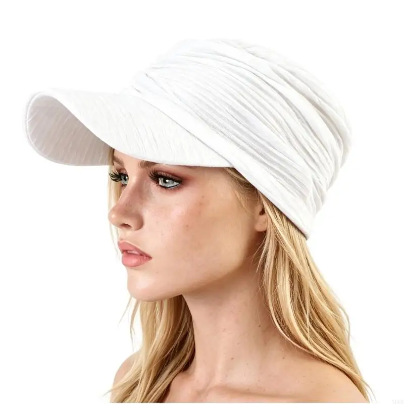 Packable Flexible Wear Baseball Sun Cap with Ruched Top and Extended Bill for Walking Cycling Travel and Daily Use Y08E