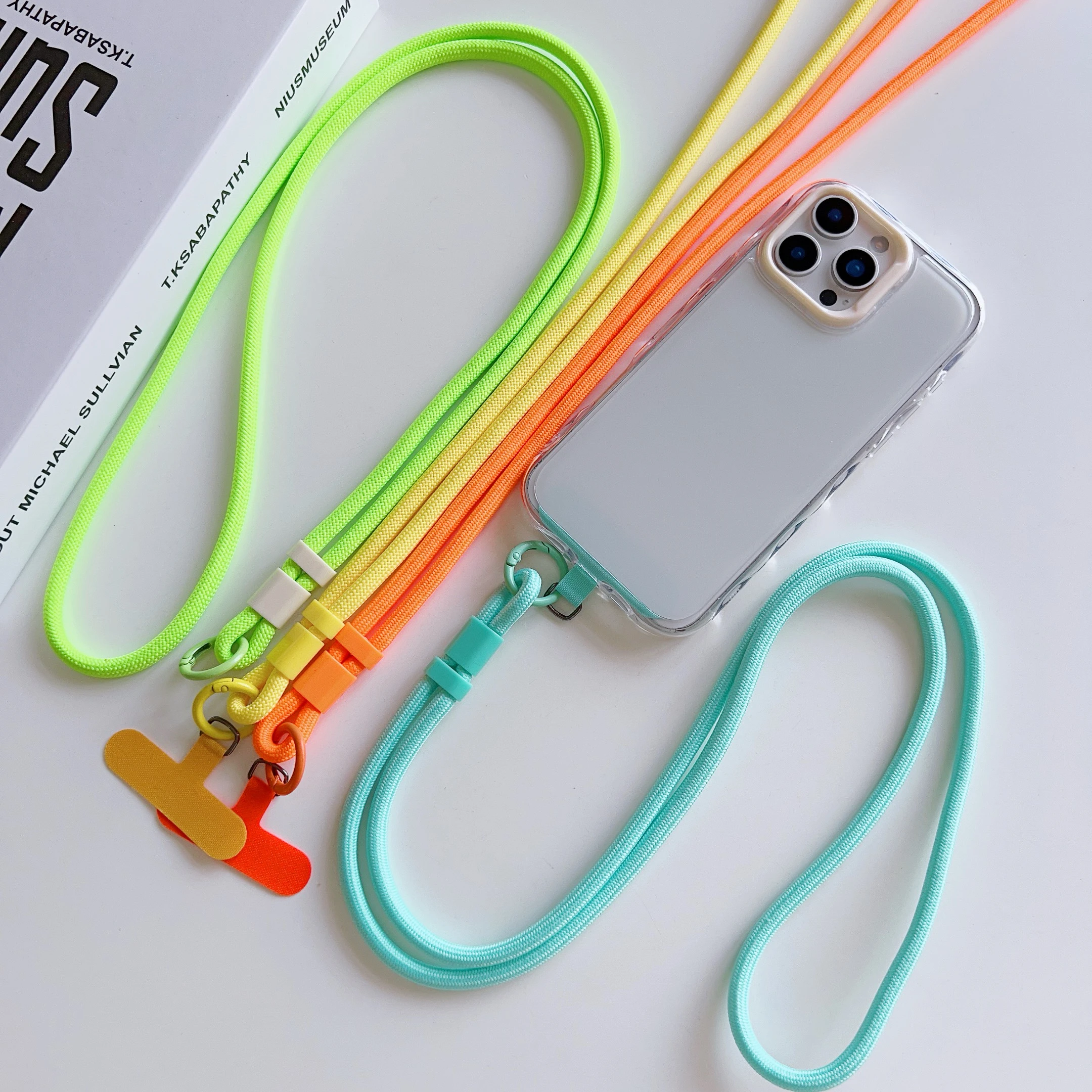 

Suitable for mobile phone adjustable short hanging rope universal color wrist strap rope, used as a mobile phone case accessory