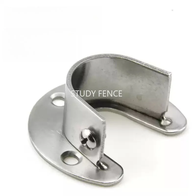 6PCS Stainless Steel Pipe Bracket Wardrobe Pole Bracket Balcony Clothe Drying Pole Bracket Excluding Screws Hardware Accessories