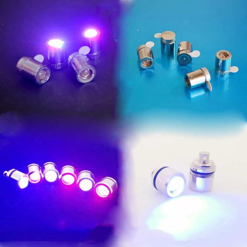 Light Bulb Lamp Luminous Electronic Color Model Mini DIY Toy Parts Button Small Decorative Bead Manual Iron Handwork 10 PCs #5