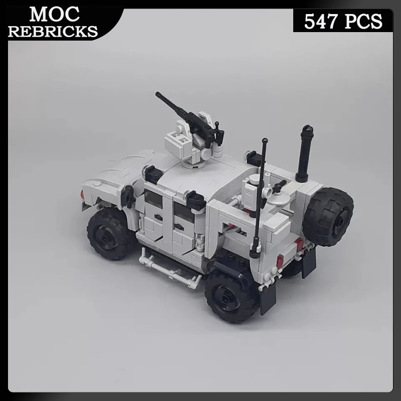 WW II Military US Armed Forces Weapons M-ATV Personnel Carrier Vehicle MOC Building Blocks Model Toy Brick For Children Gifts