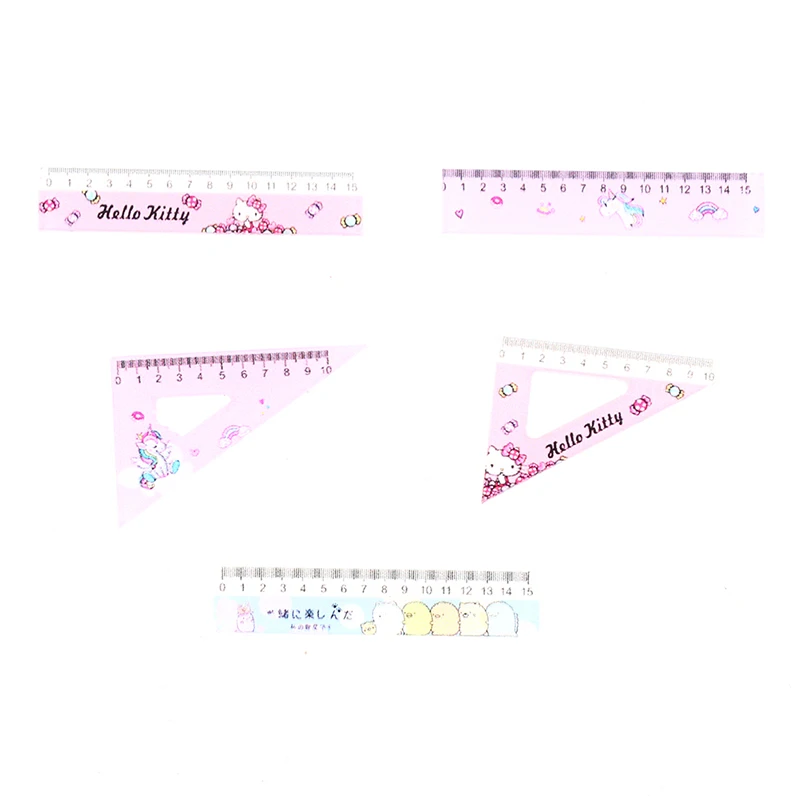 4pcs/set 1:12 Miniature Mini Rulers Model Set Simulation Doll Learning Ruler Dolls Pretend Play Dollhouse Toys Learning Props