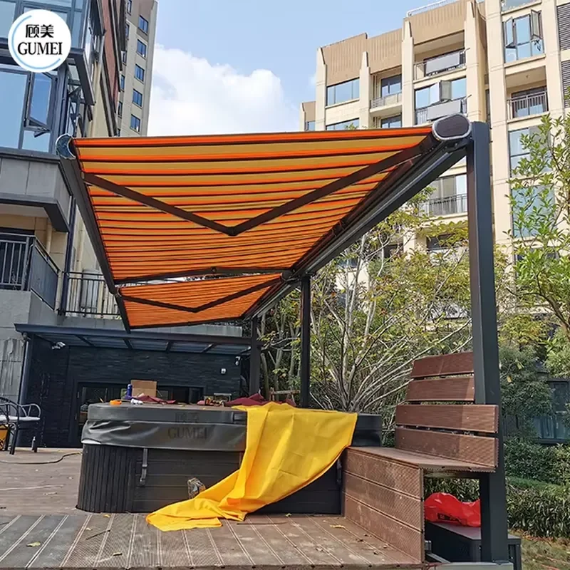 

High Quality Outdoor Balcony Aluminum Manual Sun Shade Retractable Awnings for Sale