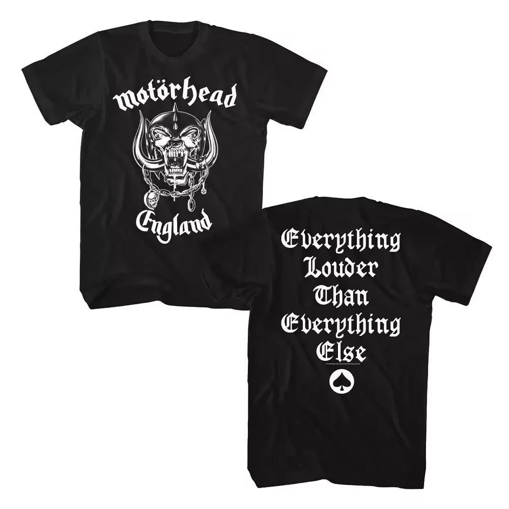

Футболка унисекс Motorhead Everything Louder Than Everything Else Размер S-4XL Высококачественная роскошь для мужчин и женщин Топ Y2k