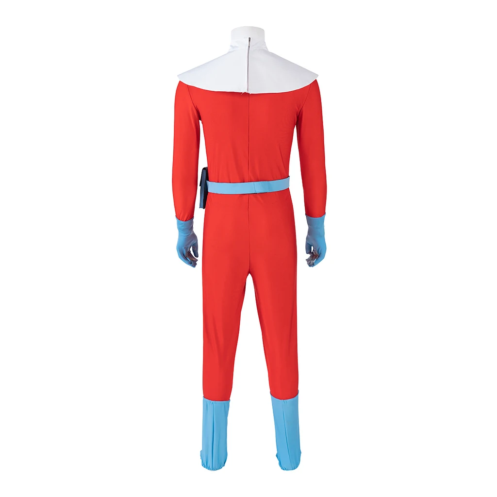 Fantasia de cosplay anime do espaço final masculino, bodysuit com luvas e cinto, macacões masculinos, roupas de festa de Halloween, roupa de Gary Goodspeed