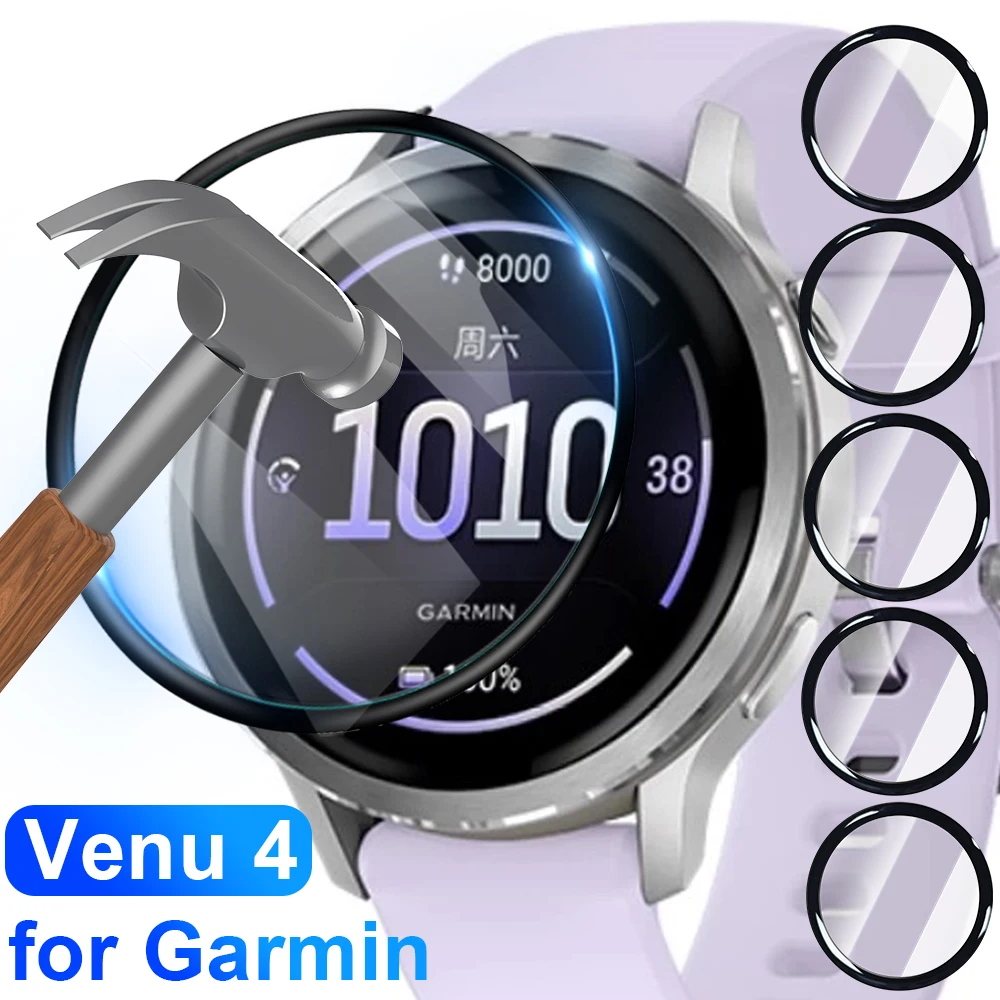 1-5Pcs Screen Protector for Garmin Venu 4 45mm / 41mm 3D Curved Screen Protector Flexible Ultra-HD Full Coverage Protective Film