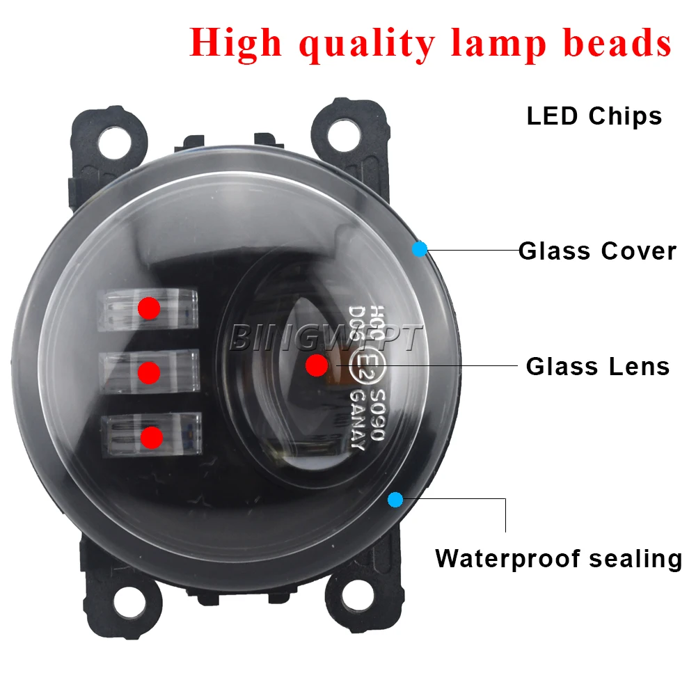 2x Bumper Fog Light Lamp Assembly LED Foglight For Suzuki Jimny Grand Vitara Alto Swift 3 Splash For Mitsubishi Outlander