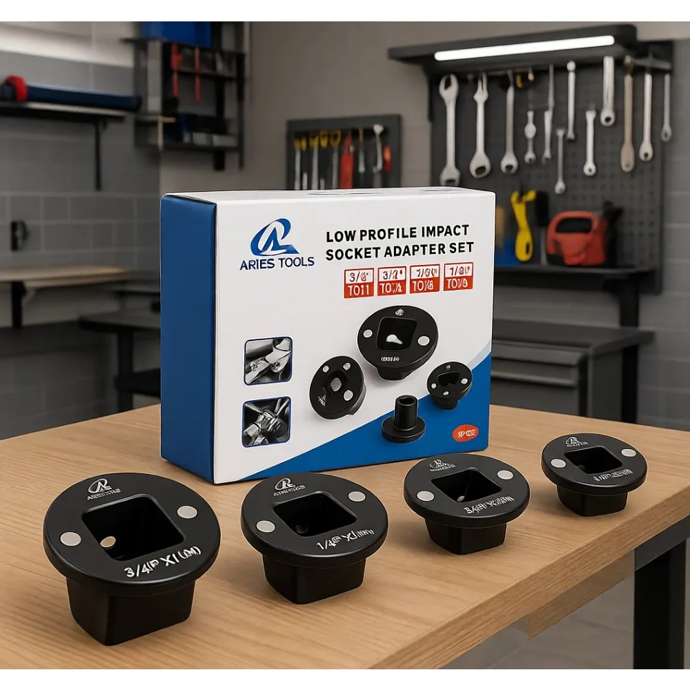 

Low Profile Impact Socket Adapter Set 8PC for Tight Spaces Converts 1/4 3/8 1/2 3/4 1 Inch
