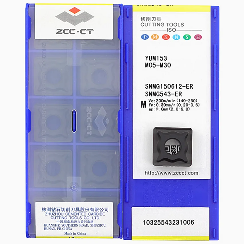 

SNMG150612-ER YBM253/SNMG150612-ER YBM153/SNMG150612-ER YBM151 ZCC.CT SNMG543 CNC blade carbide inserts turning insert 10pcs/box