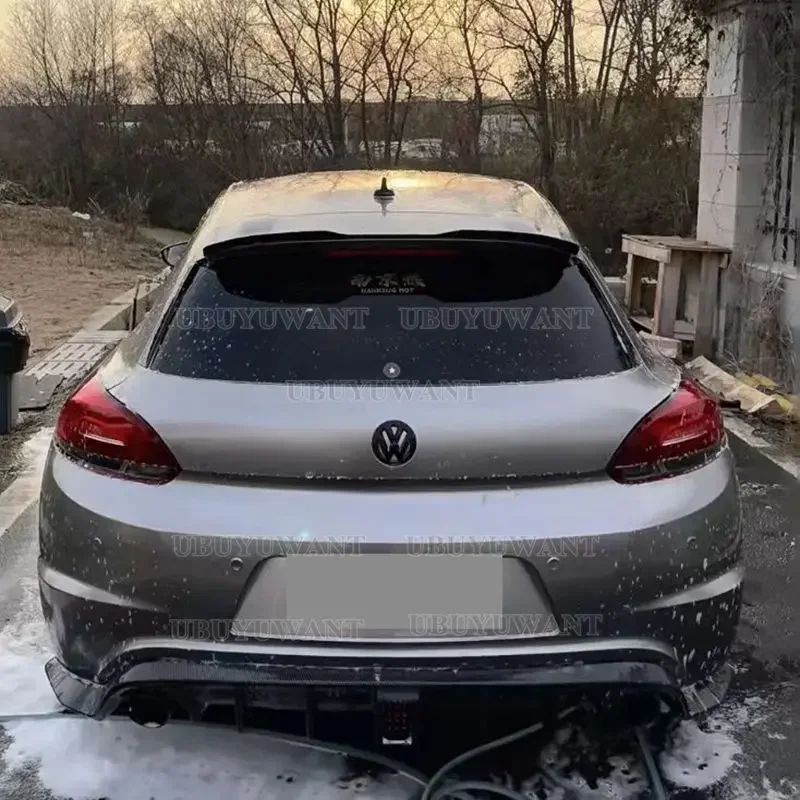 High Quality ABS Plastic Paint Gloss Black Rear Roof Lip Spoiler for Volkswagen Scirocco 2009- 2019 (Only For R and R Line)