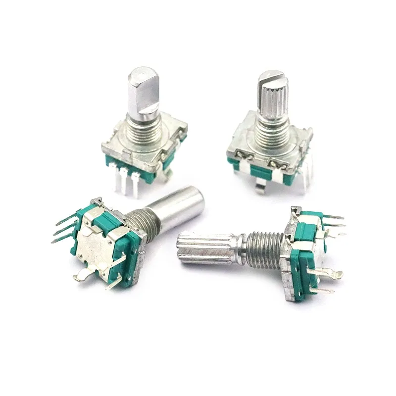 100pcs/lot  EC11 Rotary Encoder 15/20MM Plum Blossom Axis D Half Axis with Switch Digital Potentiometer 20 Bit Pulse